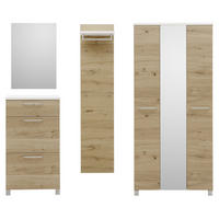 GARDEROBE 5-teilig  in 225/193/31 cm  - Weiss/Eichefarben, Design, Holz/Holzwerkstoff (225/193/31cm) - Dieter Knoll