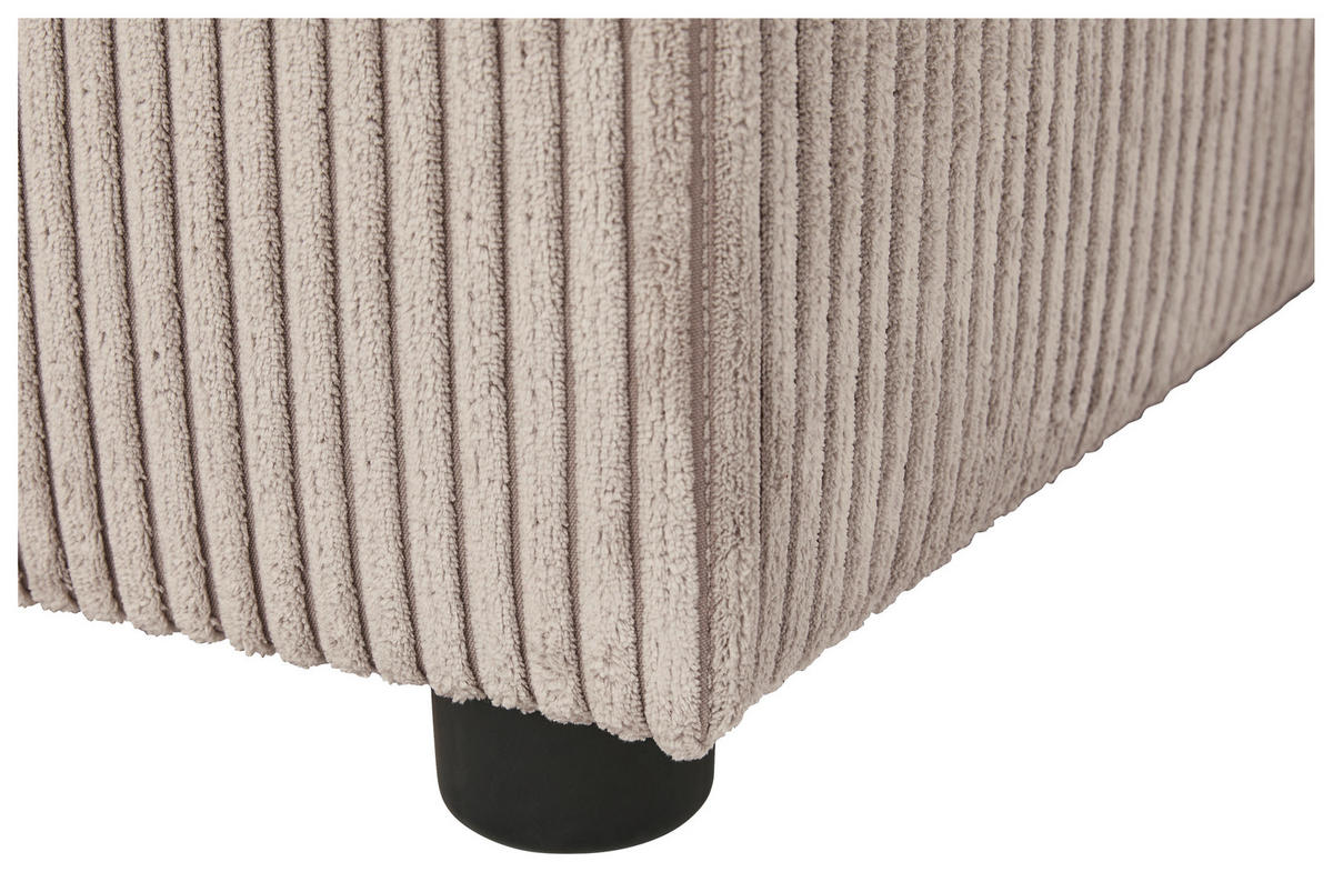 WOHNLANDSCHAFT in Cord Taupe  - Taupe/Schwarz, Konventionell, Kunststoff/Textil (155/293/126cm) - Ti'me