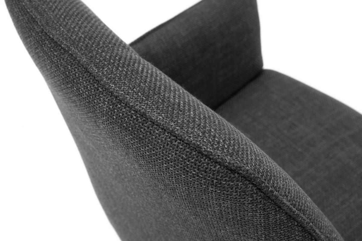 STOL MED ARMSTÖD vävt tyg  - svart/antracit, Design, metall/textil (59/87/61cm) - Carryhome
