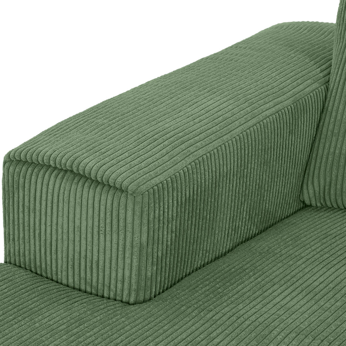 HÖRNSOFFA i manchester olivgrön  - olivgrön/svart, Klassisk, metall/textil (170/285cm) - MID.YOU