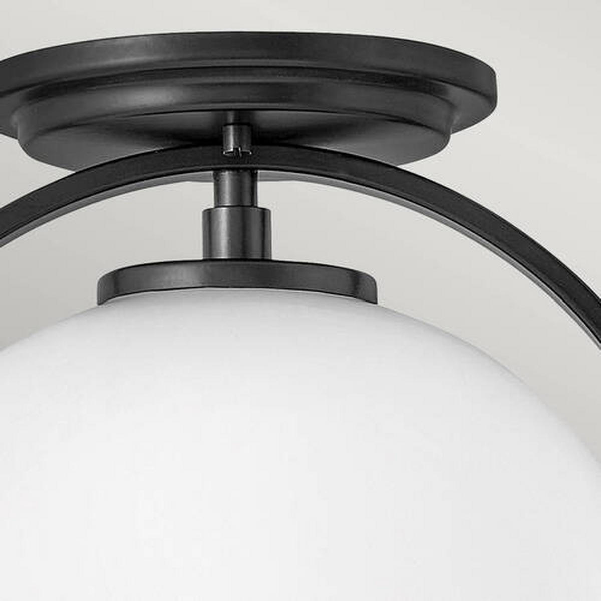 STROPNA SVETILKA Elstead Somerset 28.2/31.8 cm   - črna, Design, kovina/steklo (28.2/31.8cm) - Elstead Lighting