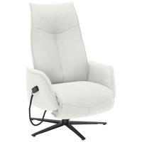 RELAXSESSEL in Textil Creme  - Anthrazit/Creme, Design, Textil/Metall (71/114/84cm) - Johann Jakob