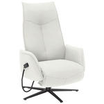 RELAXSESSEL in Textil Creme  - Anthrazit/Creme, Design, Textil/Metall (71/114/84cm) - Johann Jakob