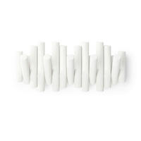 ZIDNI ČIVILUK   bela  drvo, metal, plastika  - bela, Konvencionalno, drvo/metal (40/5/18cm) - Umbra