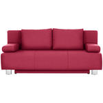 SCHLAFSOFA  in Webstoff Rot  - Chromfarben/Rot, Design, Textil/Metall (197/88/89cm) - Xora