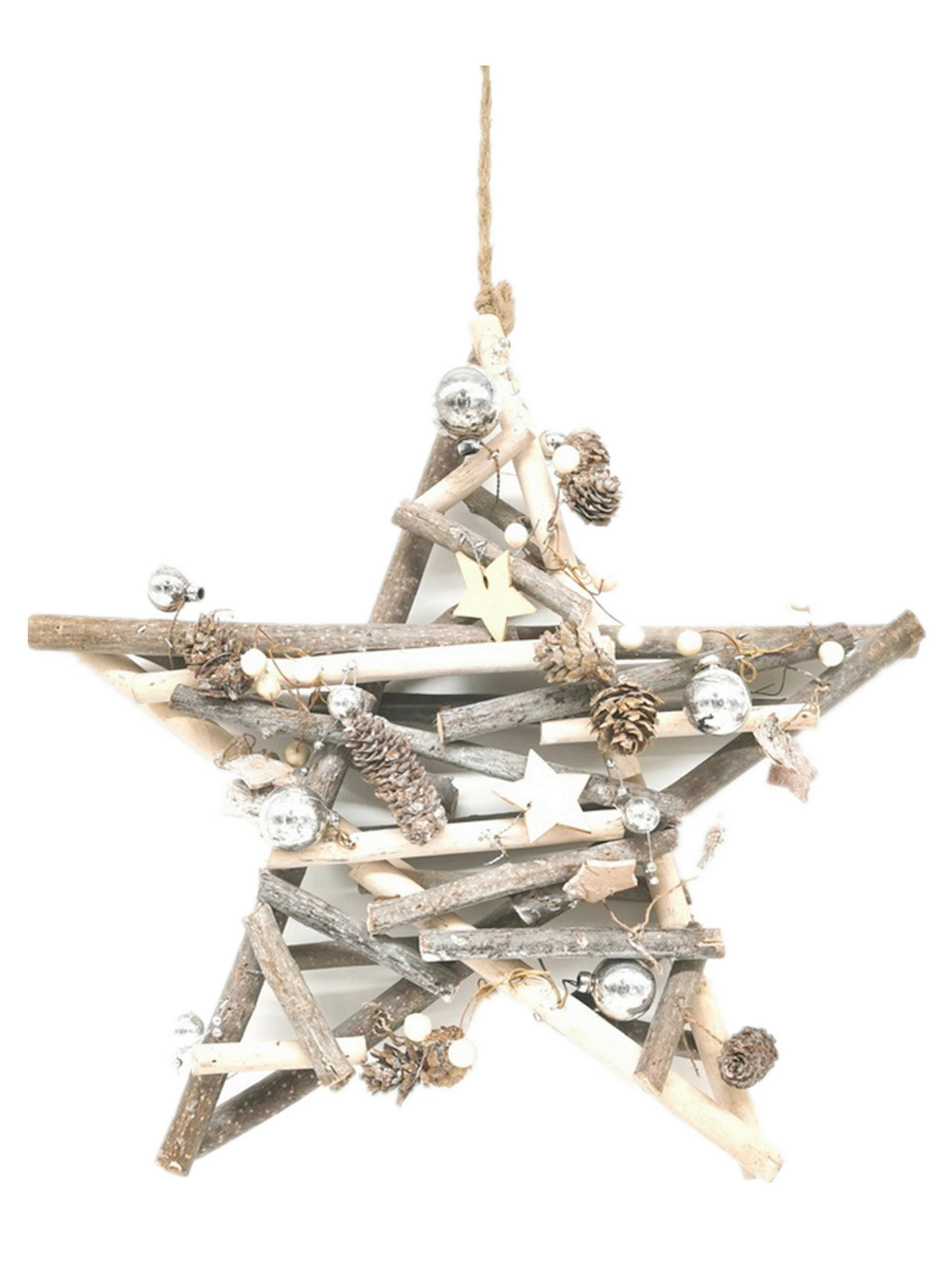 STEA DECORATIVĂ - multicolor, Lifestyle, plastic/materiale naturale (35/35cm) - X-Mas