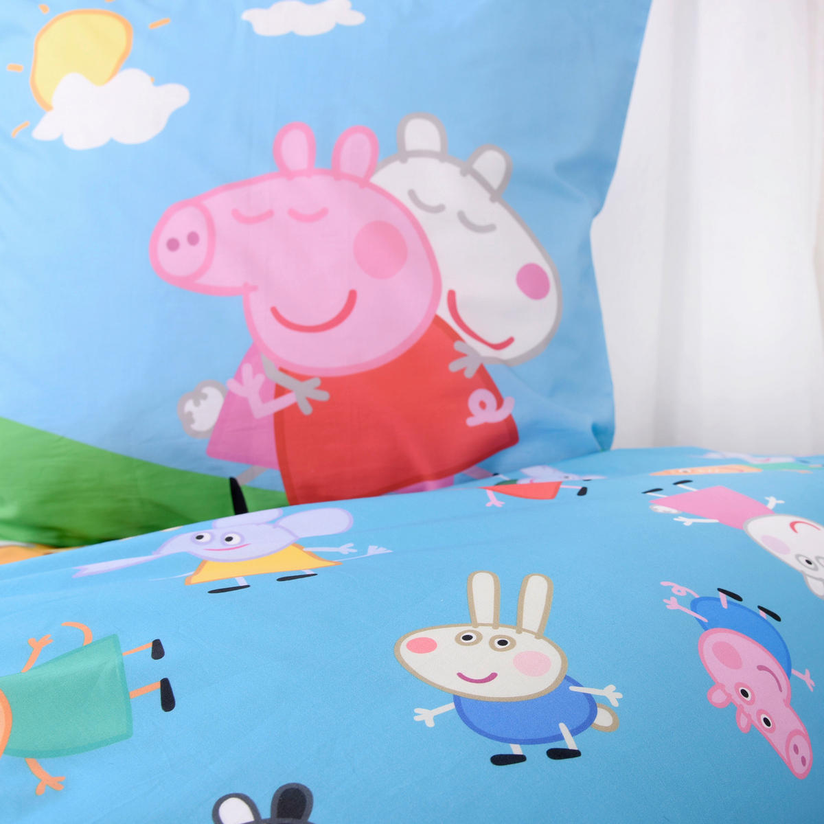 JUGENDBETTWÄSCHE 135/200 cm  - Hellgrün/Hellblau, Basics, Textil (135/200cm) - Herding