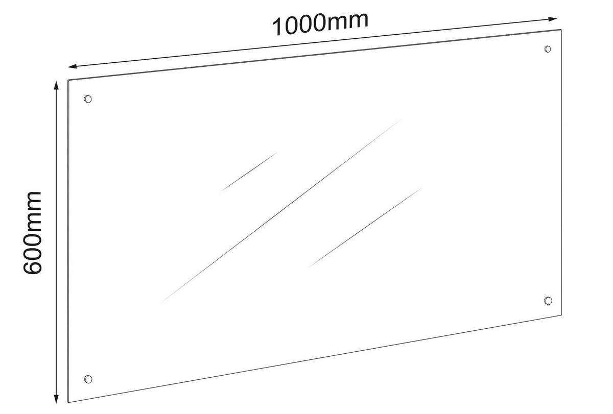 KÜCHENRÜCKWAND  - Klar, Trend, Glas (100/60cm) - MID.YOU