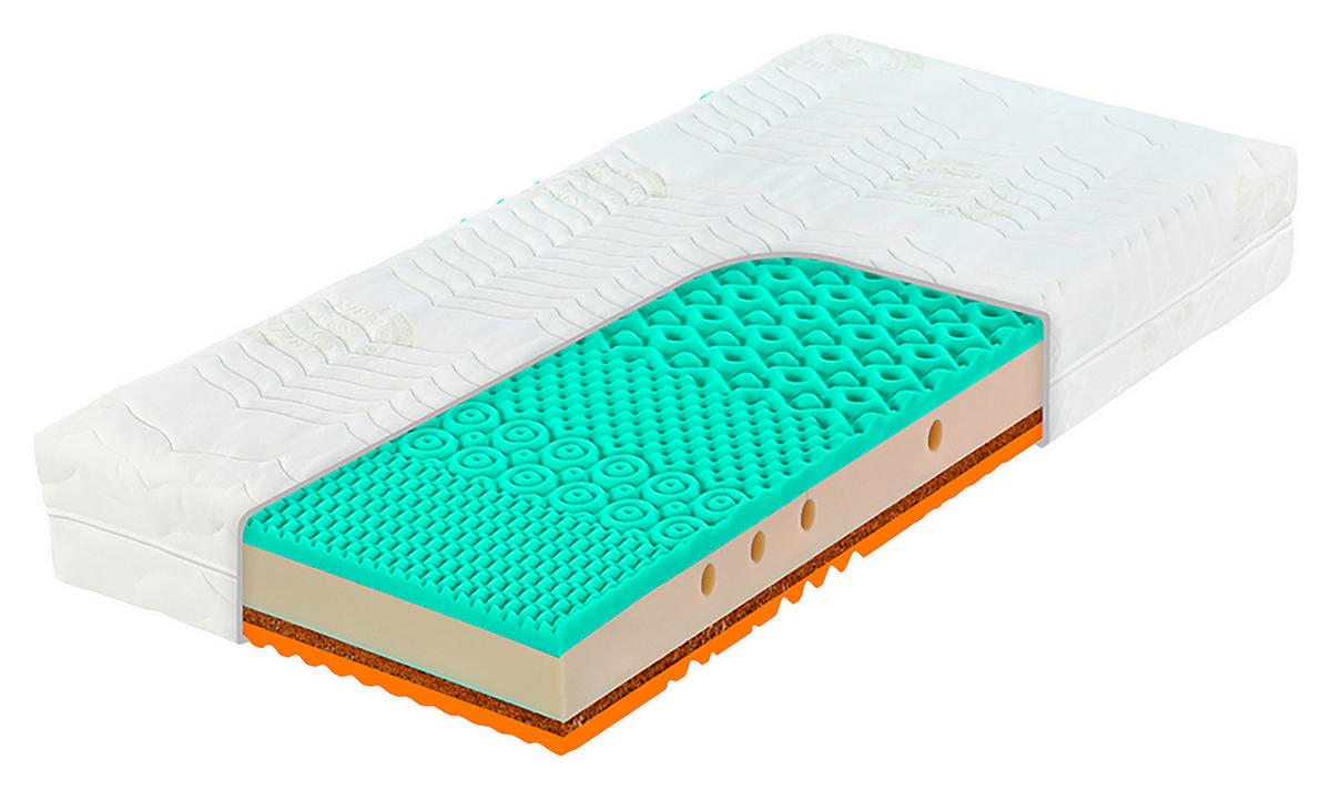 MATRAC, 90/200 cm - biela, Basics, textil (90/200cm) - Novel