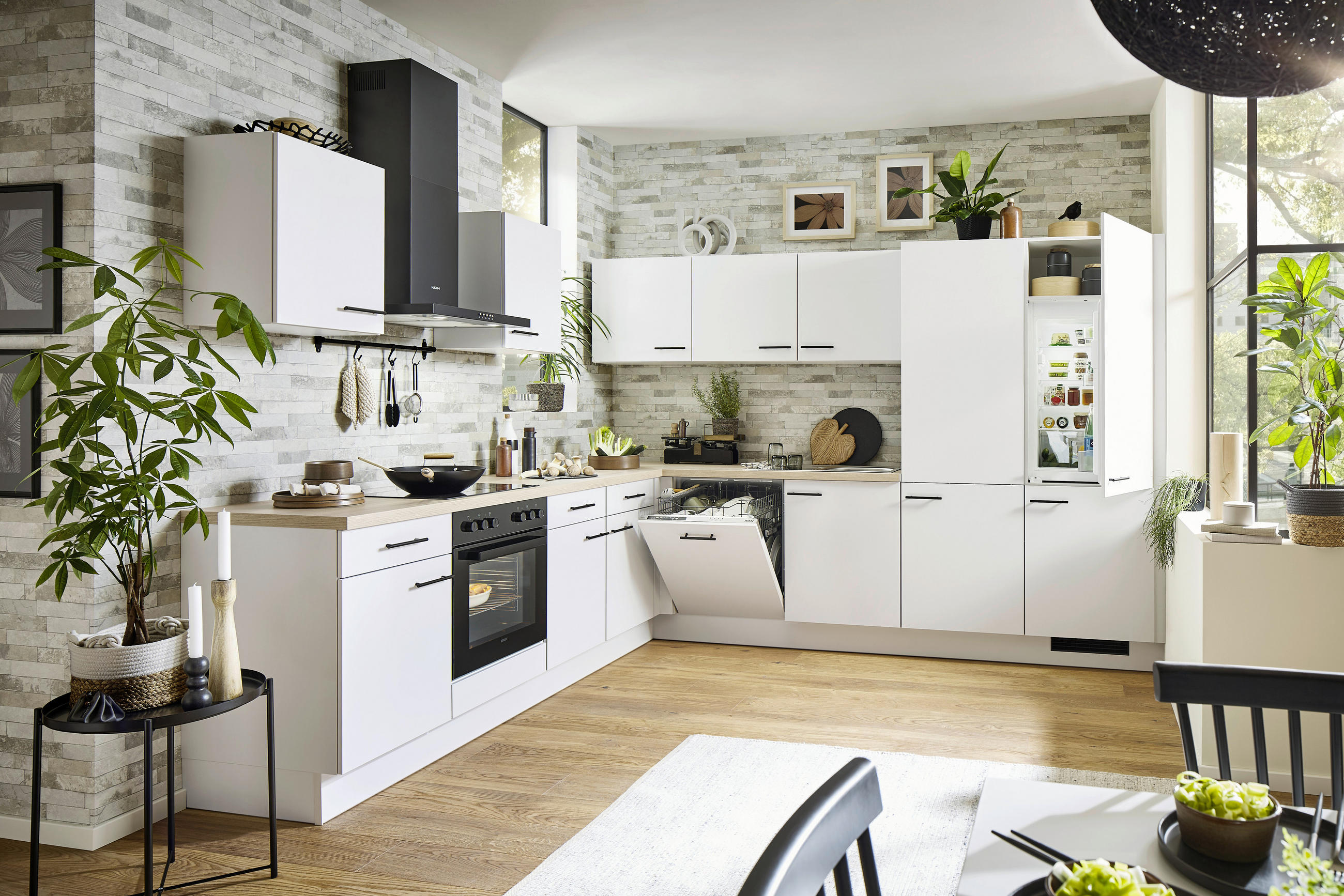 Thumbnail - Venda Eckküche VE 120, Hellgrau, Metall, L-Form, nur wie online abgebildet bestellbar, 315x275 cm, Made in Germany, seit...