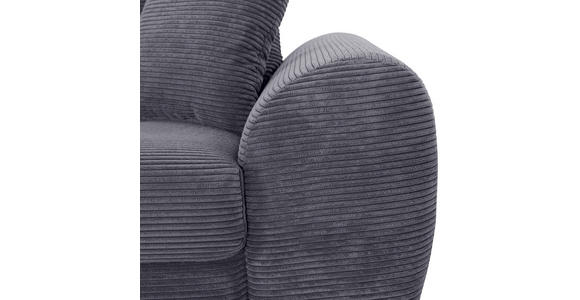 BIGSOFA Cord Dunkelgrau  - Eichefarben/Dunkelgrau, KONVENTIONELL, Holz/Textil (270/72/109cm) - Carryhome