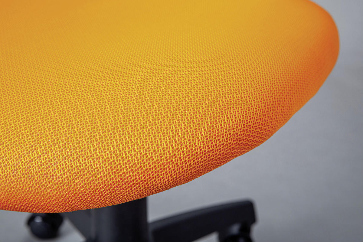 JUGENDDREHSTUHL - Schwarz/Orange, Basics, Kunststoff/Textil (52/94(103)/56cm) - MID.YOU