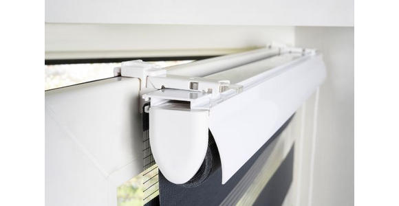 DOPPELROLLO 60/160 cm - Transparent/Grau, Basics, Textil (60/160cm) - Boxxx