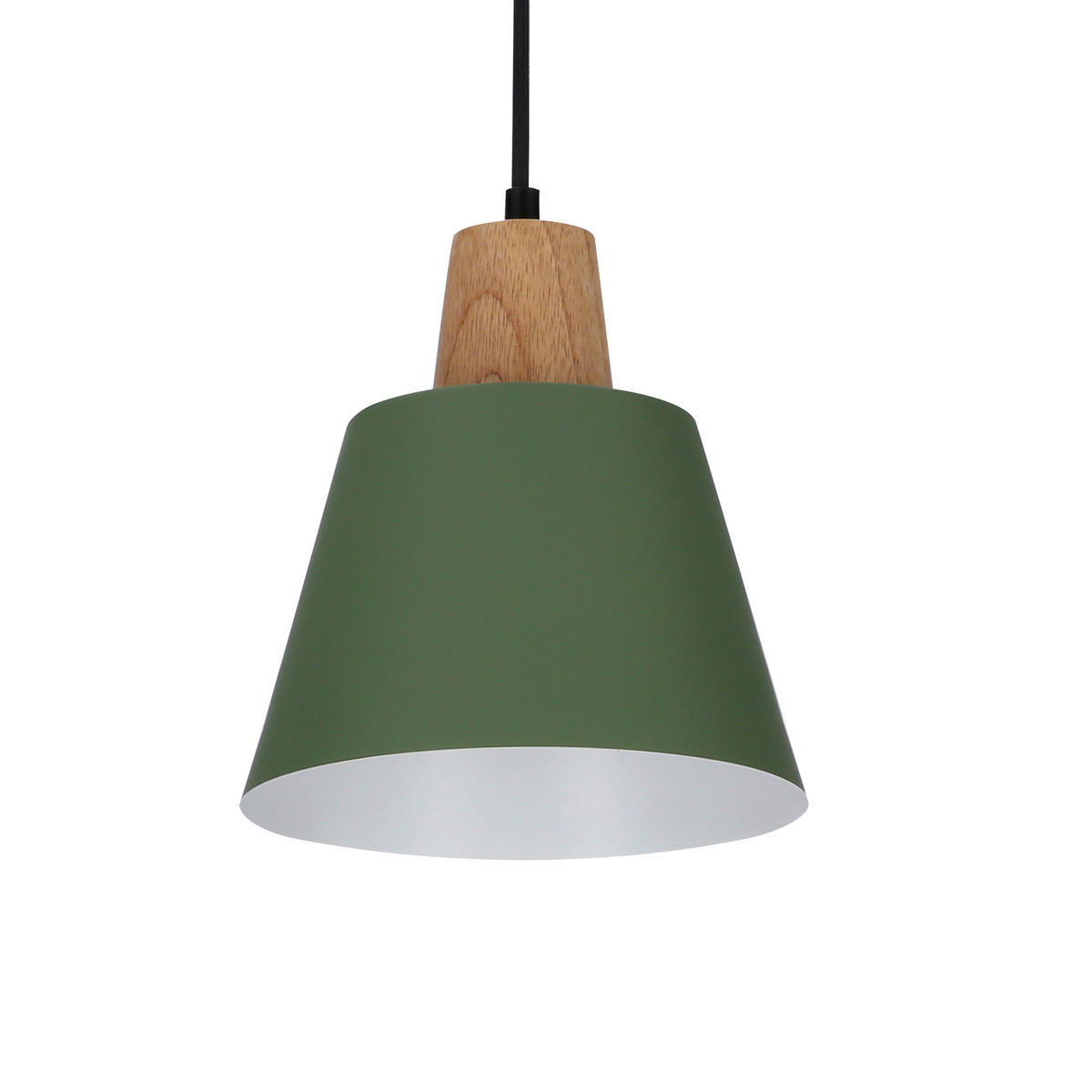 PENDELLEUCHTE 17/24/90 cm  - Dunkelgrün/Schwarz, Trend, Metall (17/24/90cm)