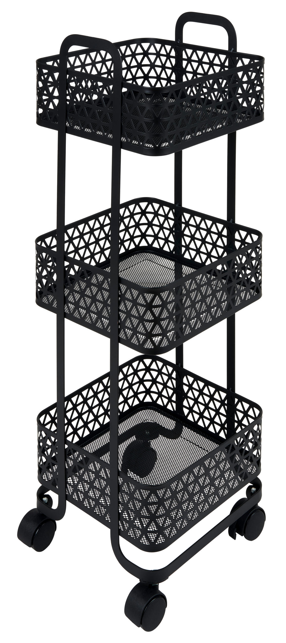 AUFBEWAHRUNGSREGAL 25,5/74,5 cm     - Schwarz, Trend, Kunststoff/Metall (25,5/74,5cm) - Homeware