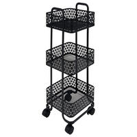 REGAL ZA SHRANJEVANJE    25,5/74,5 cm       prevlečeno   - črna, Trend, kovina/umetna masa (25,5/74,5cm) - Homeware