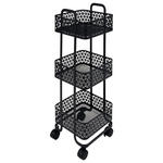 AUFBEWAHRUNGSREGAL 25,5/74,5 cm     - Schwarz, Trend, Kunststoff/Metall (25,5/74,5cm) - Homeware