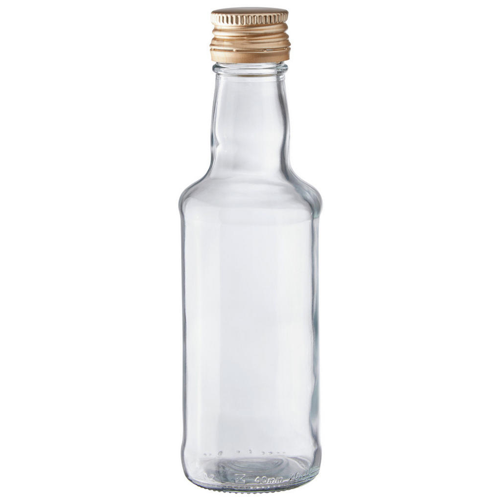 Universalflasche aus Glas Zeno ca. 0,2 L mit Schraubverschluss