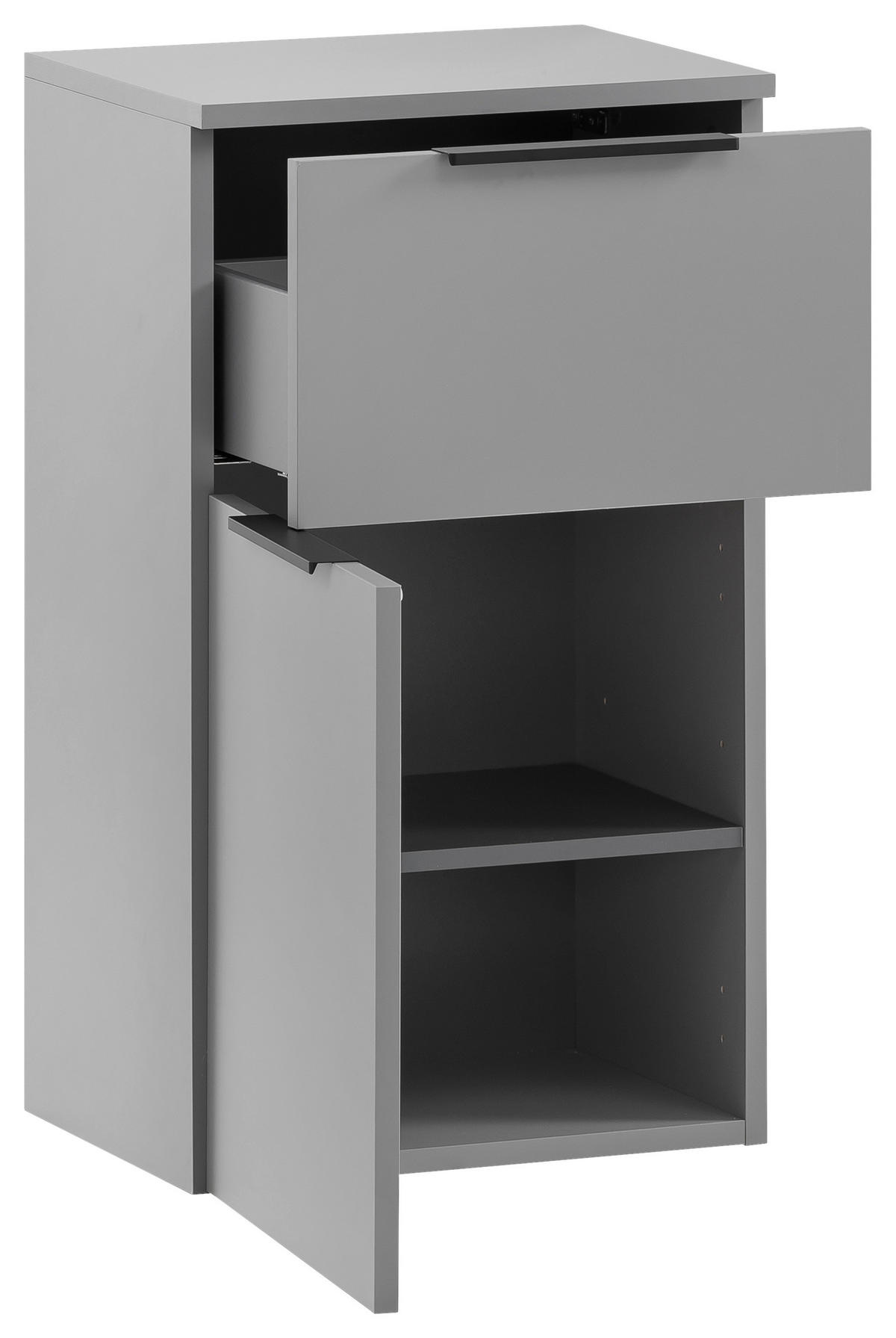 UNTERSCHRANK 40,3/70/32 cm   - Platinfarben/Schwarz, MODERN, Holzwerkstoff/Metall (40,3/70/32cm) - MID.YOU