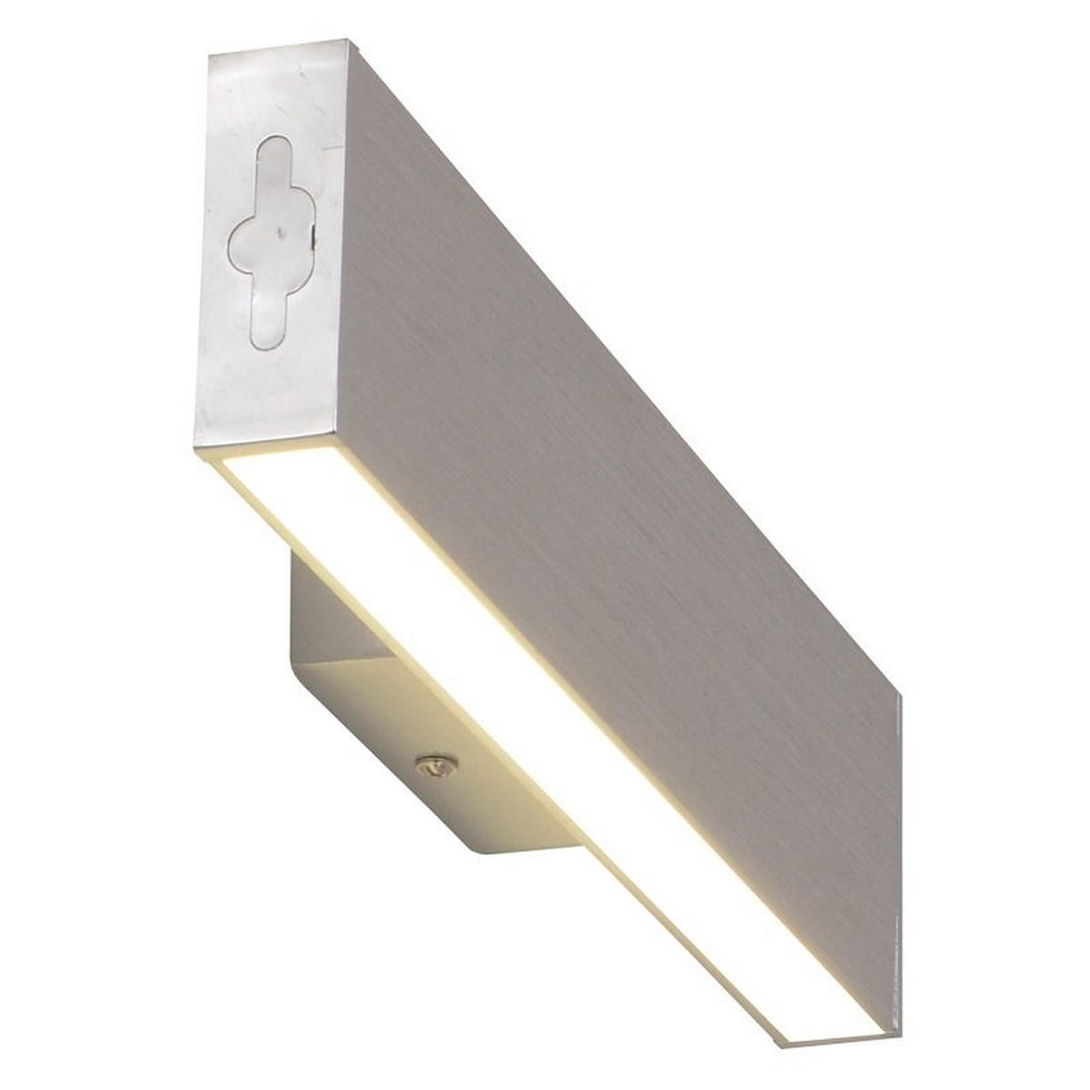 LED-WANDLEUCHTE 31,6/7/5 cm   - Chromfarben/Alufarben, Design, Kunststoff/Metall (31,6/7/5cm) - Näve