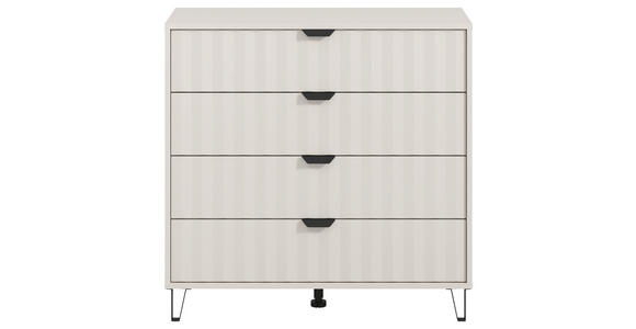 KOMMODE in 93/90/40 cm - Kaschmir/Schwarz, Basics, Holzwerkstoff/Metall (93/90/40cm) - Carryhome