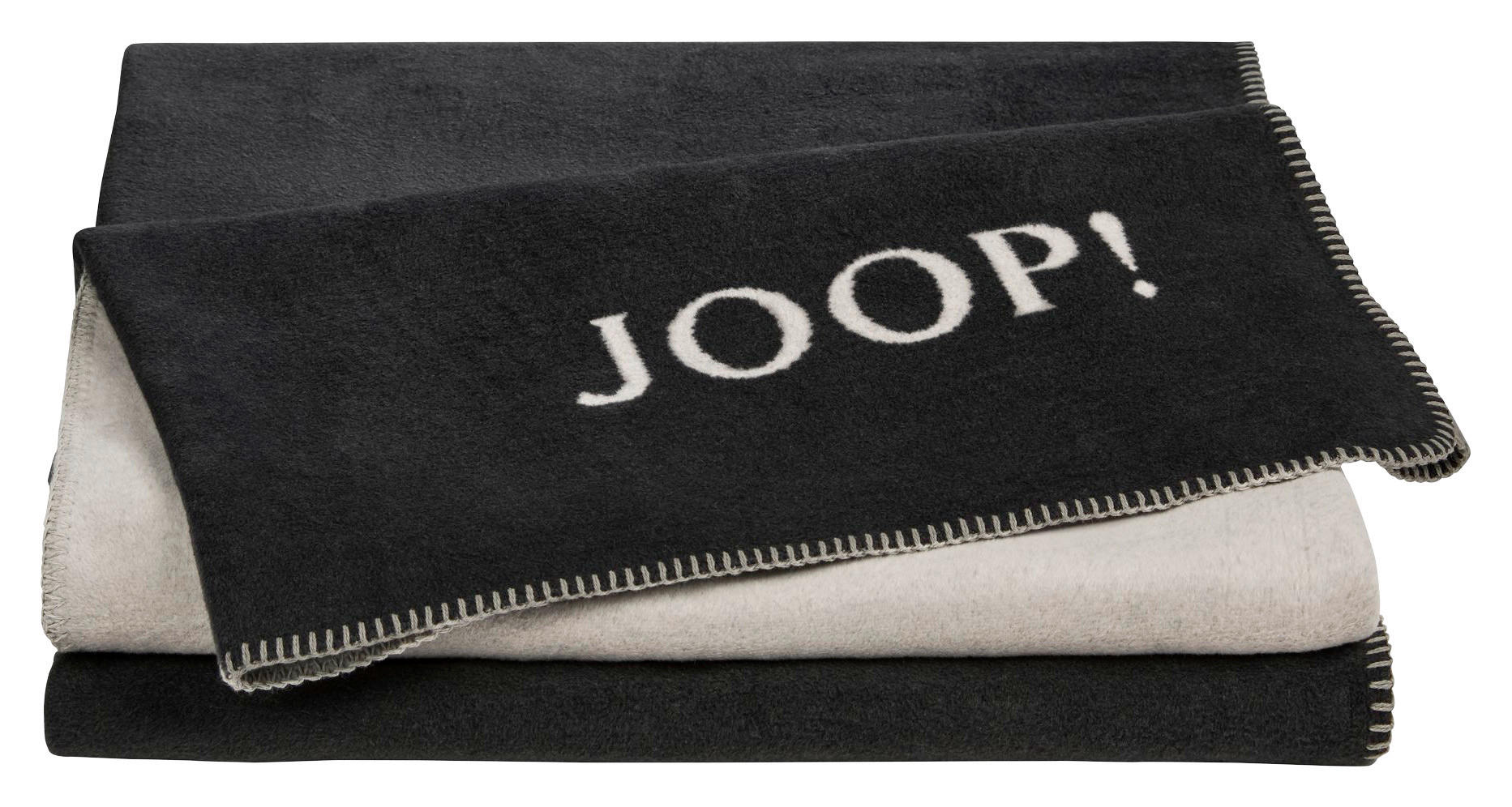 PLÉD, bavlna, 150/200 cm - šedá/antracitová, Design, textil (150/200cm) - Joop!