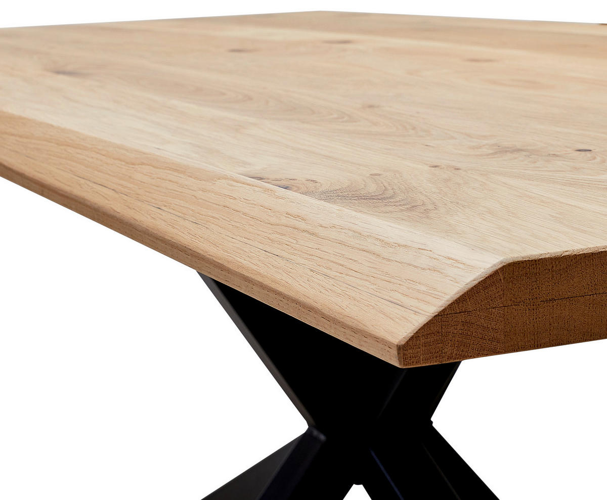 ESSTISCH in Holz 220/100/78 cm   - Eichefarben/Anthrazit, Design, Holz/Metall (220/100/78cm) - Johann Jakob