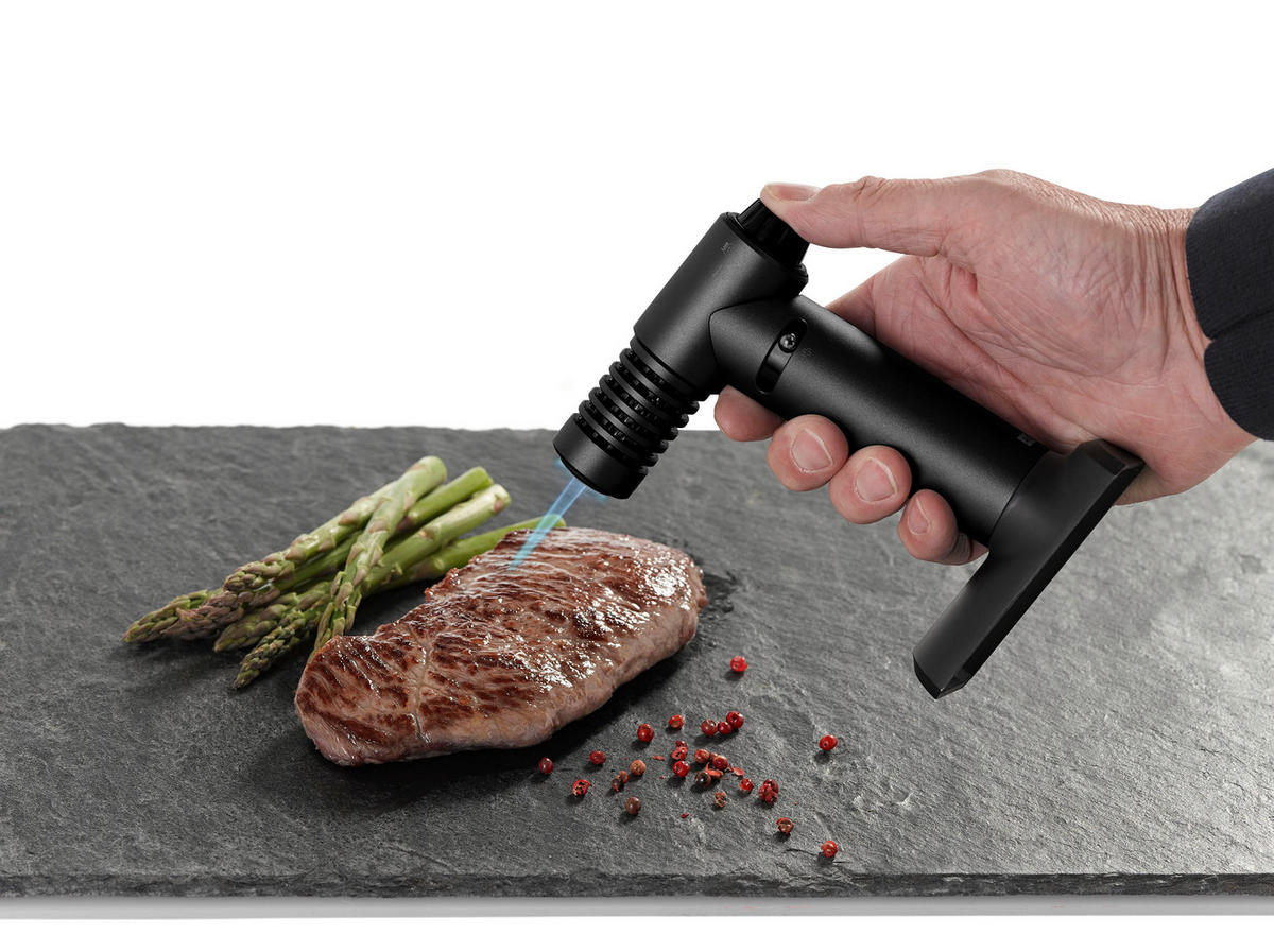 MINI-GASBRENNER   - Schwarz, Basics, Kunststoff/Metall (10/4,3/14cm) - AdHoc