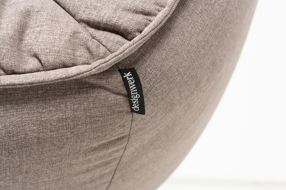 SESSEL in Flachgewebe Taupe  - Taupe/Schwarz, MODERN, Textil/Metall (86/92/99cm) - Designwerk
