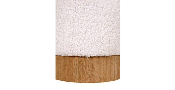 HOCKER Teddystoff Weiß, Kieferfarben  - Naturfarben/Weiß, Design, Holz/Textil (35/40/35cm) - Landscape