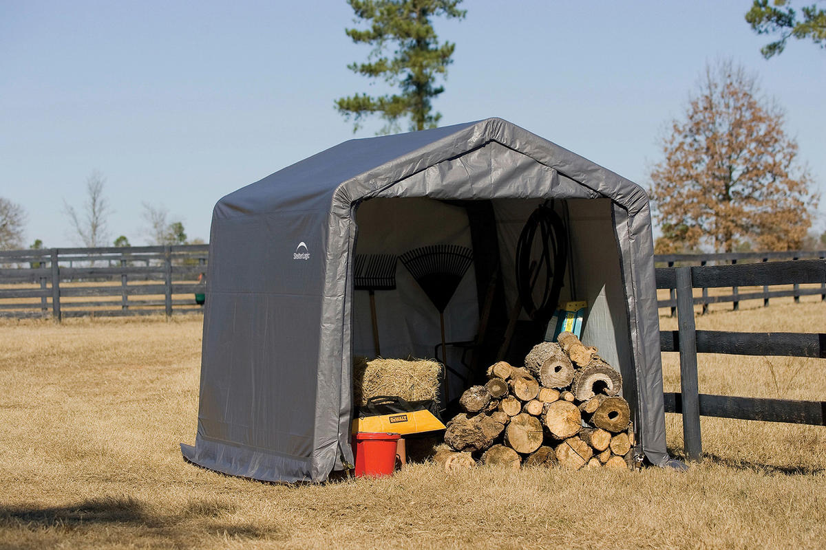 ZELTGARAGE 300/240/300 cm  - Grau, Basics, Kunststoff (300/240/300cm) - Ambia Garden