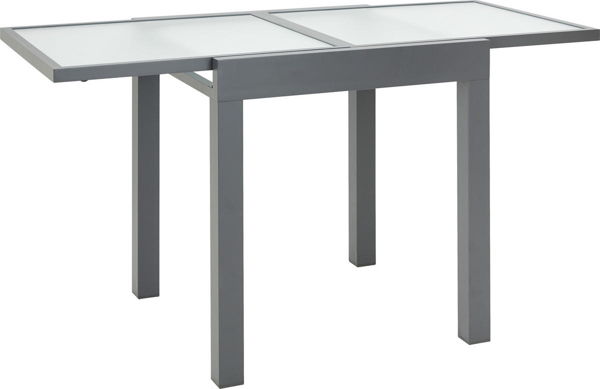 STOL VRTNI  antracit  metal, staklo      - antracit, Basics, staklo/metal (70-140/70/75cm) - Ambia Garden