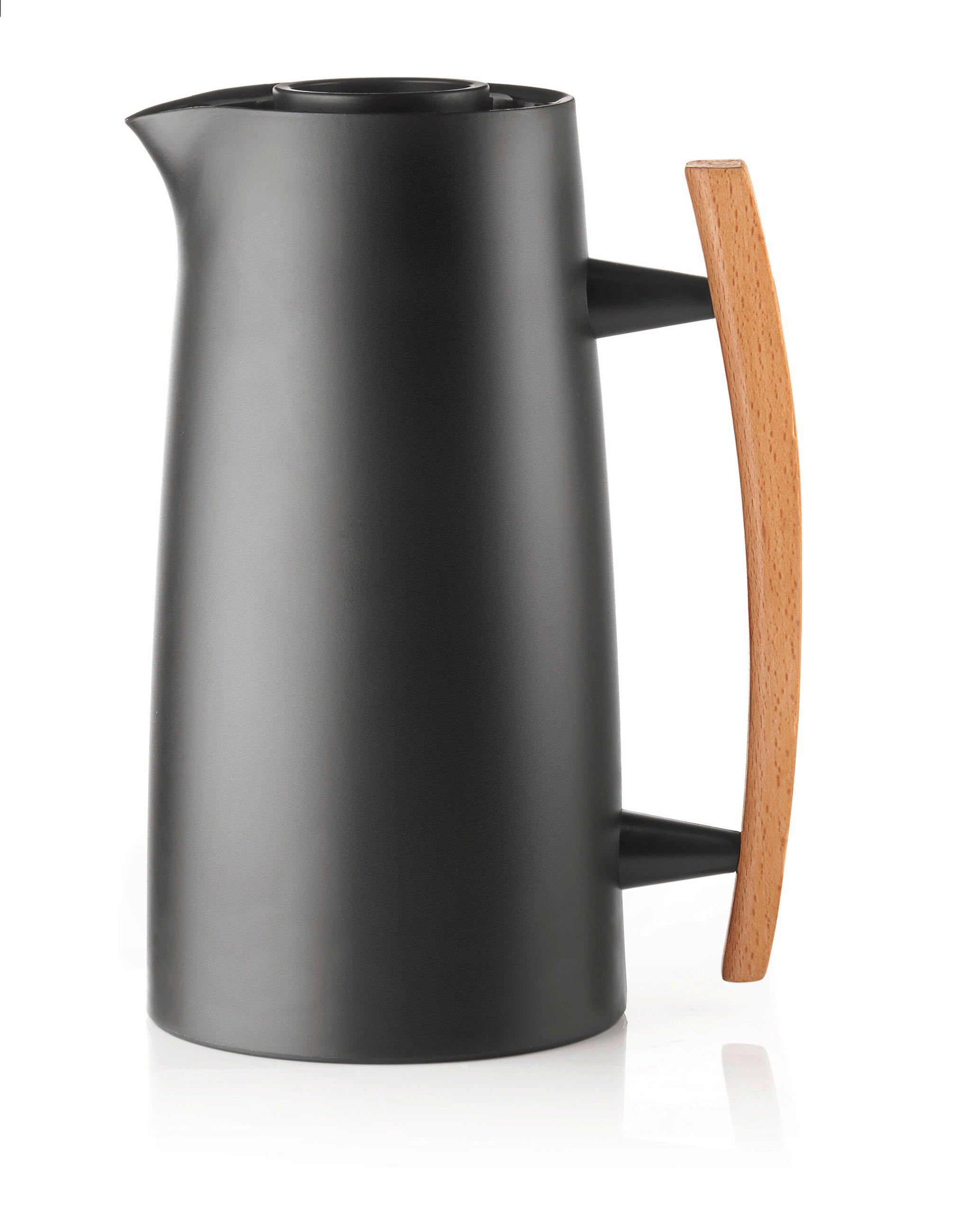 ISOLIERKANNE Icons 1 L  - Schwarz, Basics, Glas/Holz (18,3/13/25cm) - GUZZINI