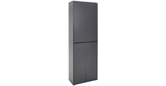 SCHUHSCHRANK in 70/210/34 cm - Anthrazit, KONVENTIONELL, Holzwerkstoff/Kunststoff (70/210/34cm) - Xora