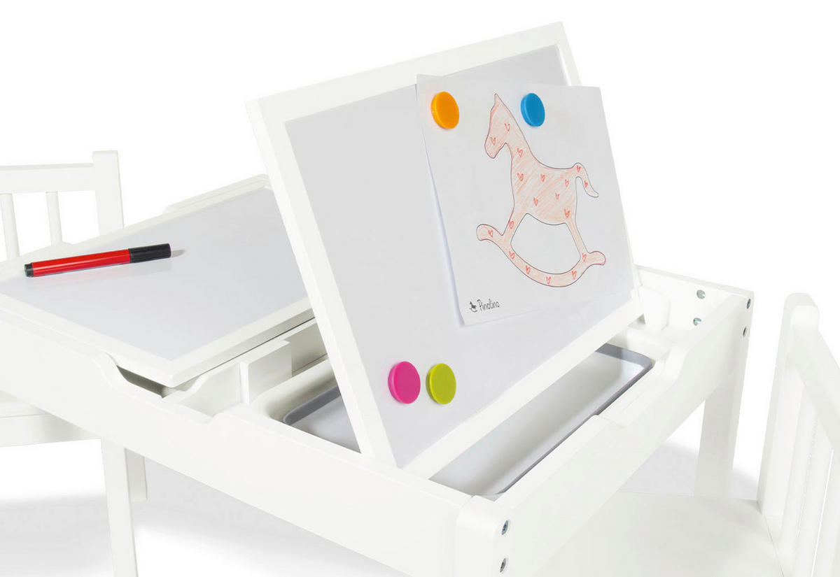 MALTAFEL LINNEA  - Schwarz/Weiß, Basics, Holz (45/31/1,2cm) - Pinolino