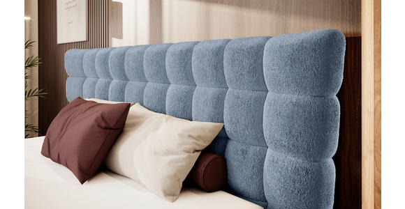 BOXSPRINGBETT 160/200 cm in Graublau - Graublau/Schwarz, Design, Holz/Holzwerkstoff (160/200cm) - Esposa