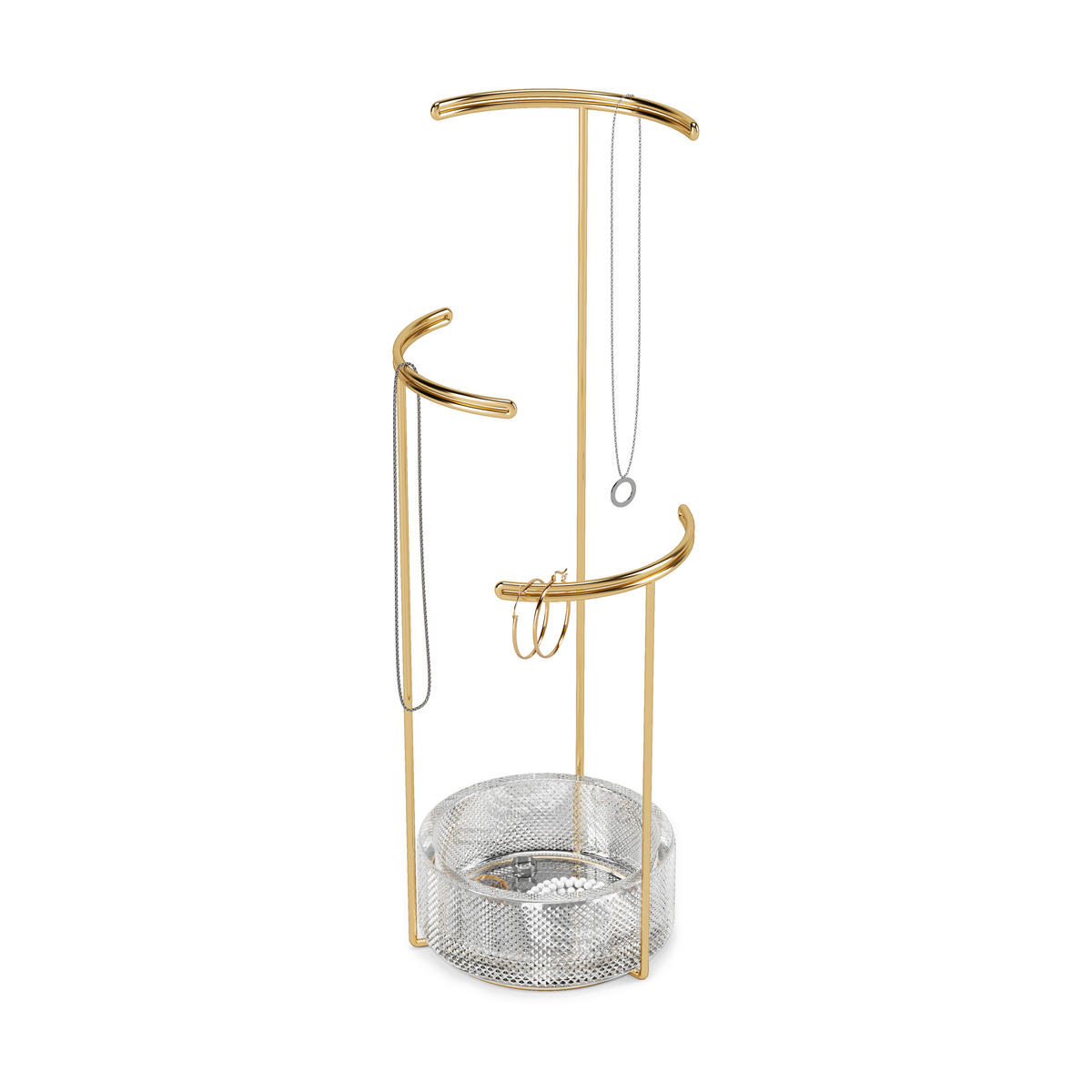 DRŽAČ NAKITA    13/13/42 cm   - boje mjeda, Basics, staklo/metal (13/13/42cm) - Umbra