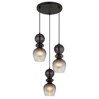 VISEČA SVETILKA  CLARITY      41/150 cm      E27 - siva/črna, Konvencionalno, kovina/umetna masa (41/150cm) - Globo