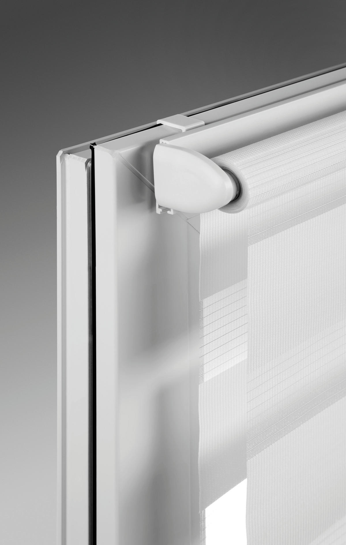 DOPPELROLLO  - Weiß/Grau, Basics, Textil (60/160cm)