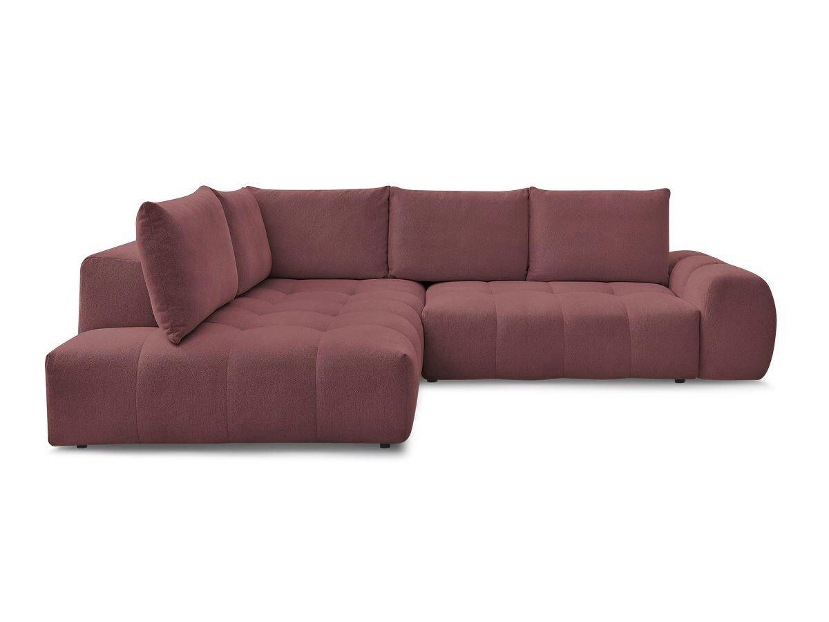 ECKSCHLAFSOFA EVEREST  mit Rücken echt, Armteil links, Armteil rechts Flachgewebe Rot  - Rot/Schwarz, MODERN, Kunststoff/Textil (320/212cm)