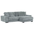 ECKSOFA in Flachgewebe Grau  - Schwarz/Grau, KONVENTIONELL, Holz/Textil (280/190cm) - Carryhome