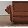 ECKSOFA in Echtleder Cognac  300/157 cm  - Cognac/Schwarz, Design, Leder/Metall (300/157cm) - Dieter Knoll