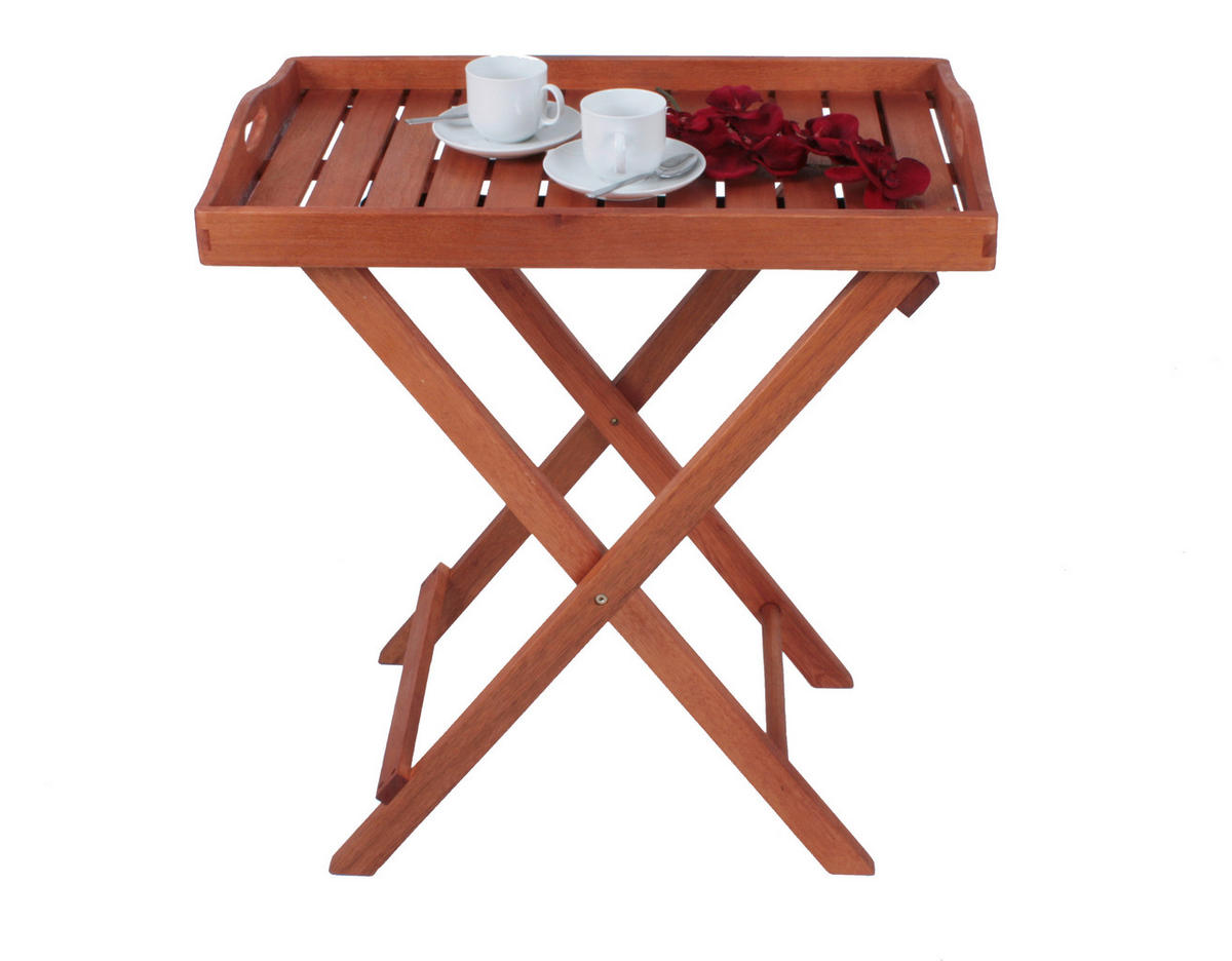 GARTENBEISTELLTISCH 44/74/68 cm  - Braun, Basics, Holz (44/74/68cm) - Gardenson