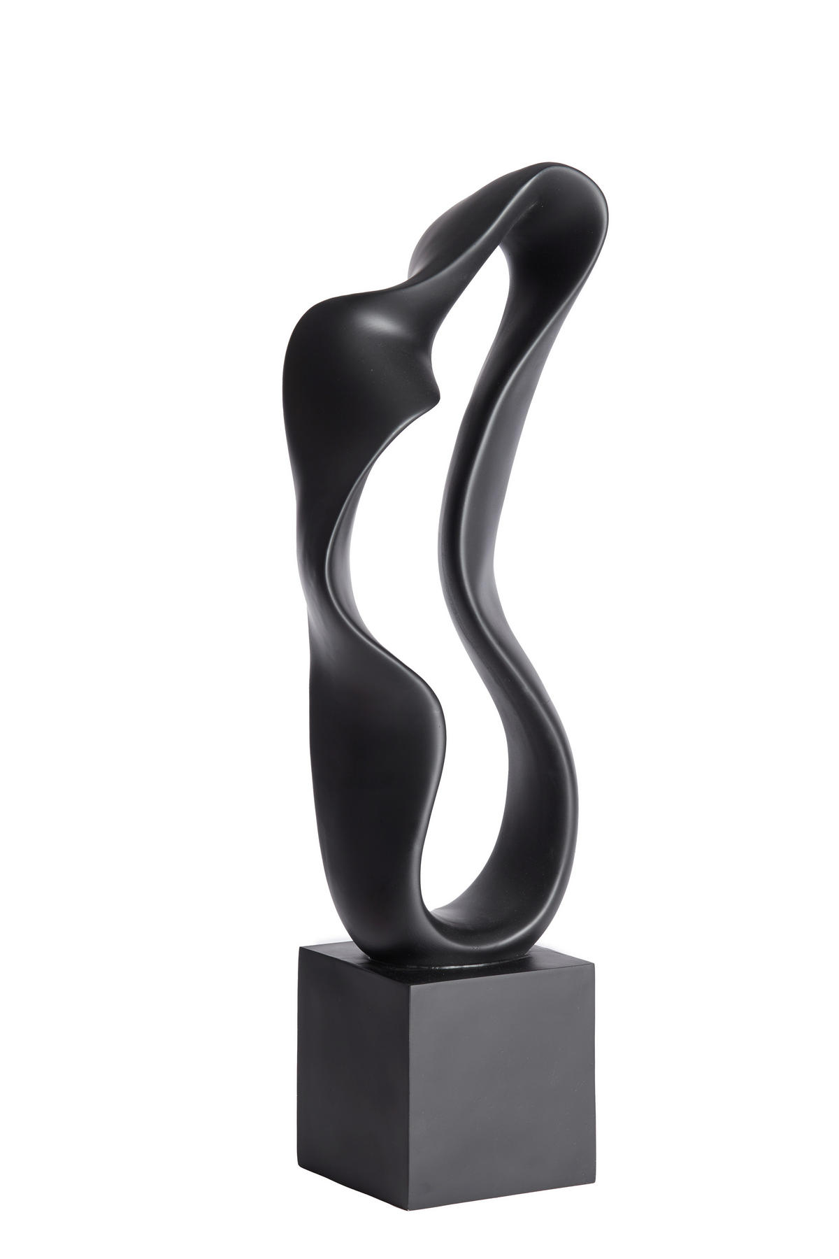 SKULPTUR - Schwarz, Basics, Kunststoff (21,5/15/69,5cm) - Light & Living