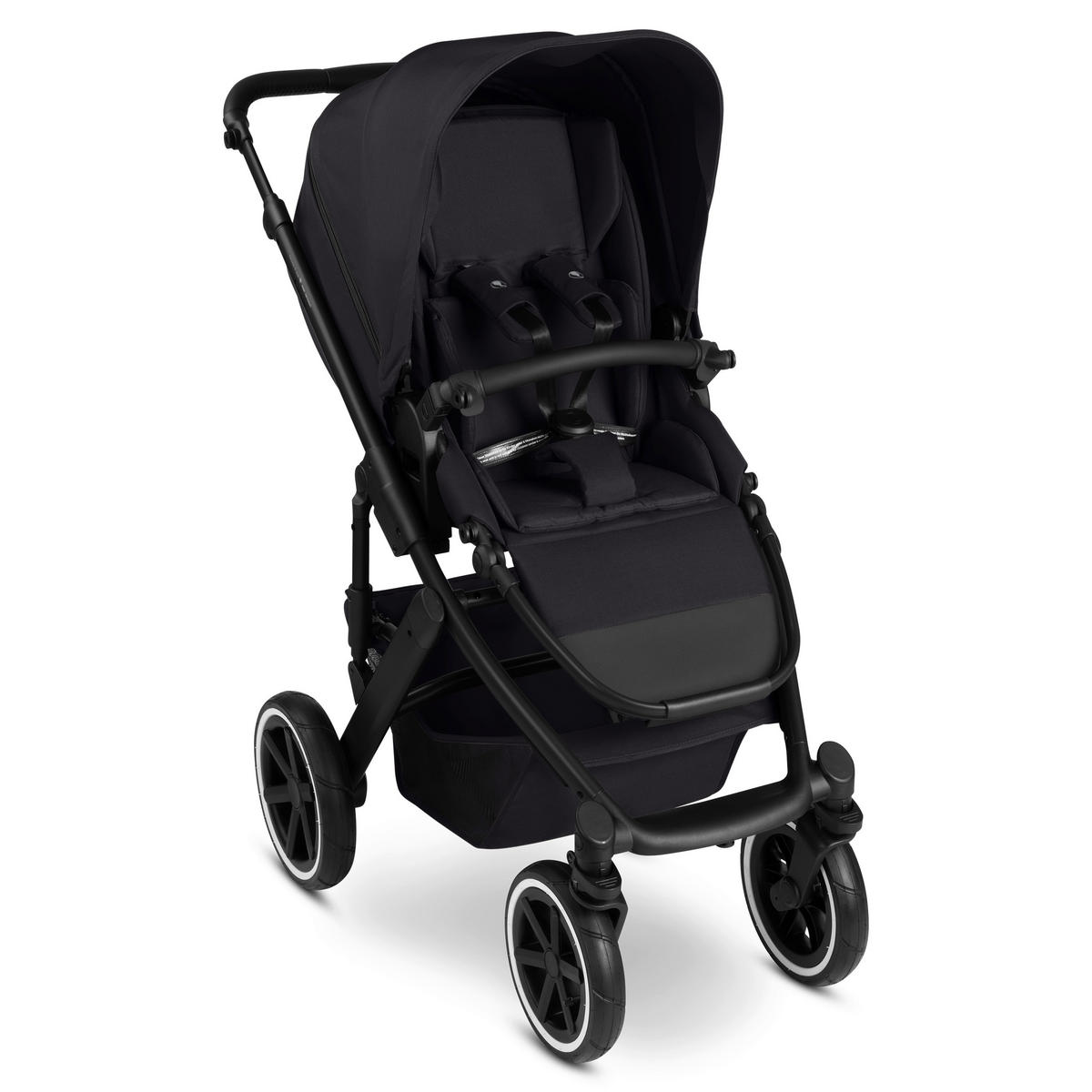 KINDERWAGENSET Salsa 5 Air 3in1 Set Calla  - Schwarz, Basics, Textil/Metall (63/118/95.5cm) - ABC Design