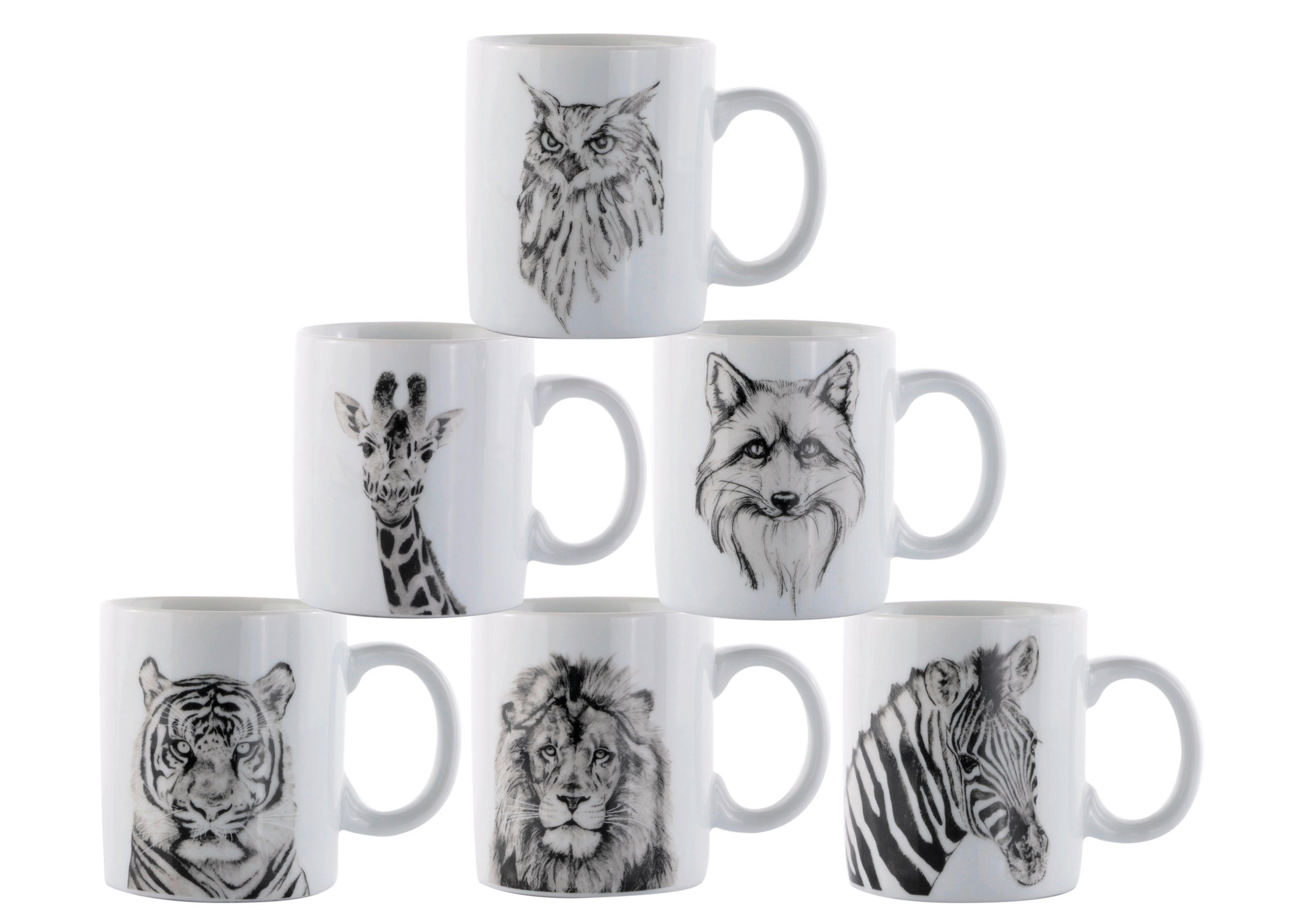 HRNEK NA KÁVU porcelán keramika  - bílá/černá, Trend, keramika (8,5/10cm) - Novel