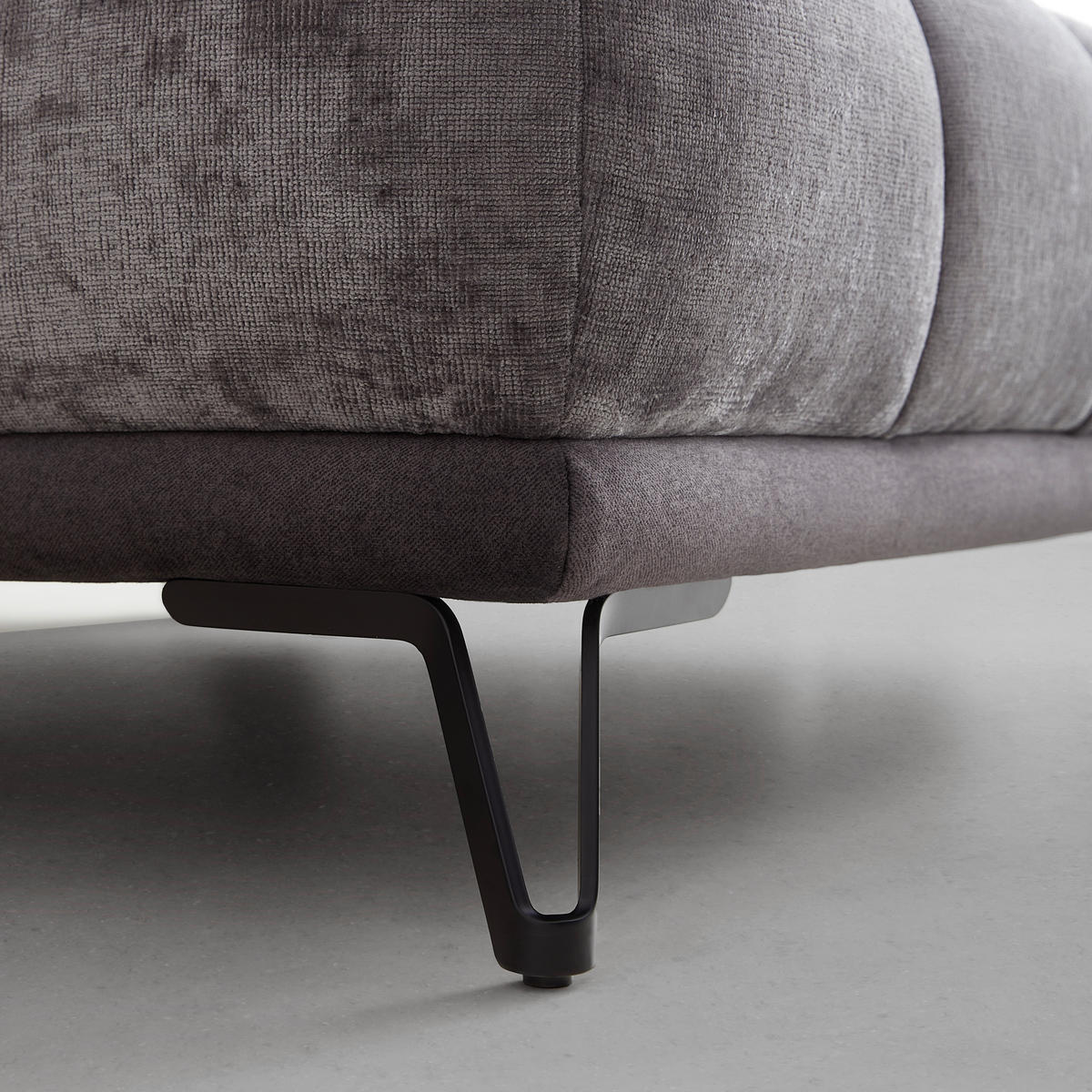 HÖRNSOFFA i grafitfärgad  - grafitfärgad/svart, Modern, metall/textil (184/262cm) - MID.YOU