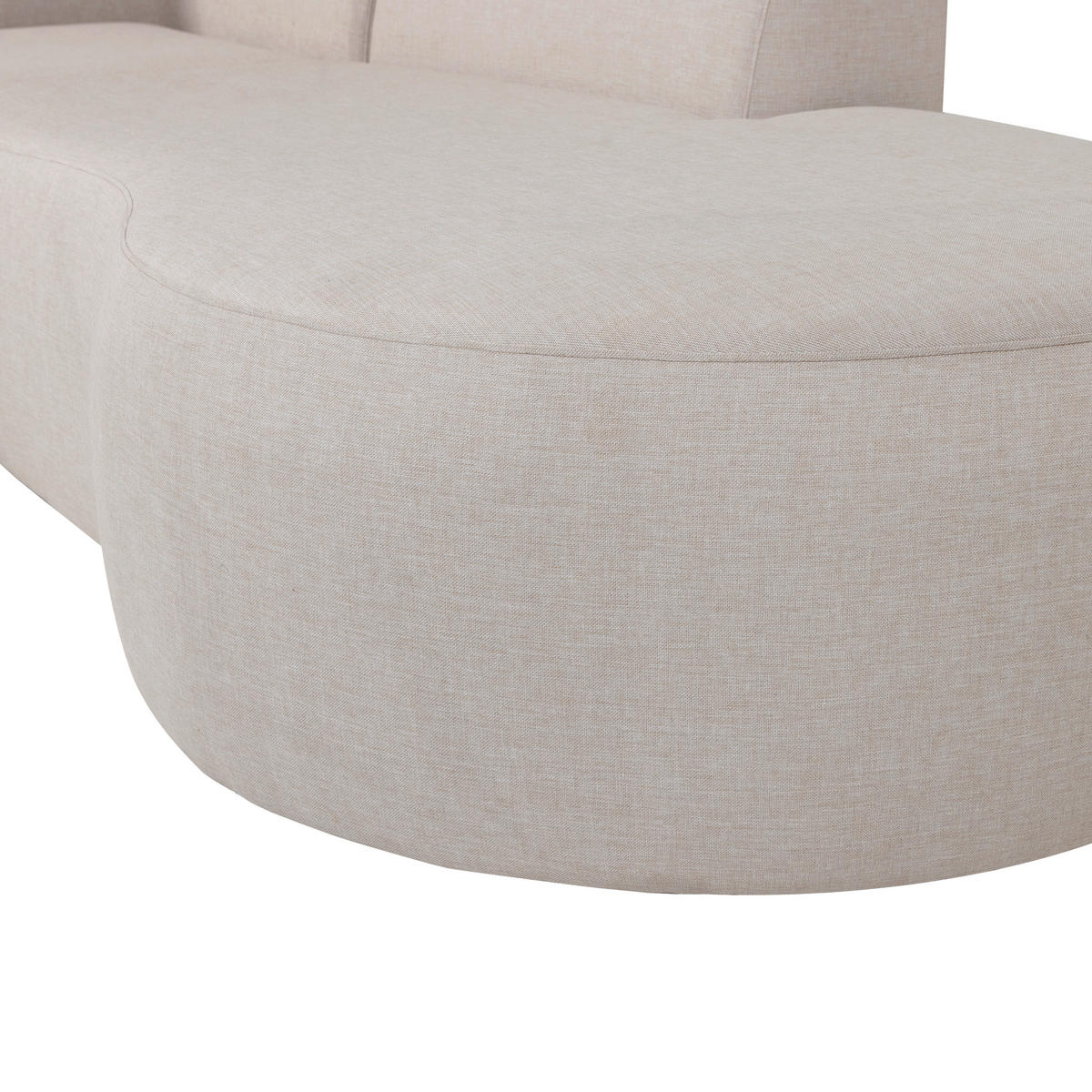 LOUNGEGARNITUR 168/258 cm Aluminium  - Naturfarben, MODERN, Textil/Metall (168/258cm) - Livetastic