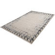 WEBTEPPICH 120/180 cm Houndstooth Border  - Grau, Design, Textil (120/180cm) - Dieter Knoll