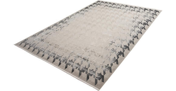 WEBTEPPICH 120/180 cm Houndstooth Border  - Grau, Design, Textil (120/180cm) - Dieter Knoll